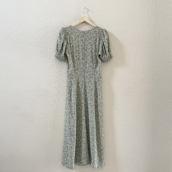 Reformation Lacey Sun Dress Floral Midi Feminine Coquette Cottagecore Green 10 - Picture 5 of 16